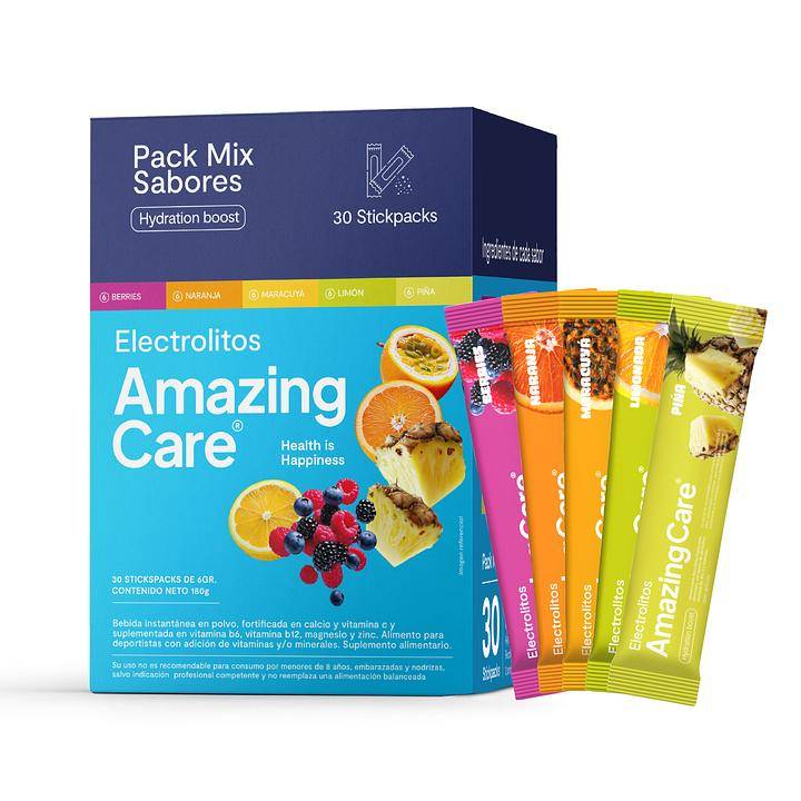 Electrolitos en polvo mix sabores 30 sticks